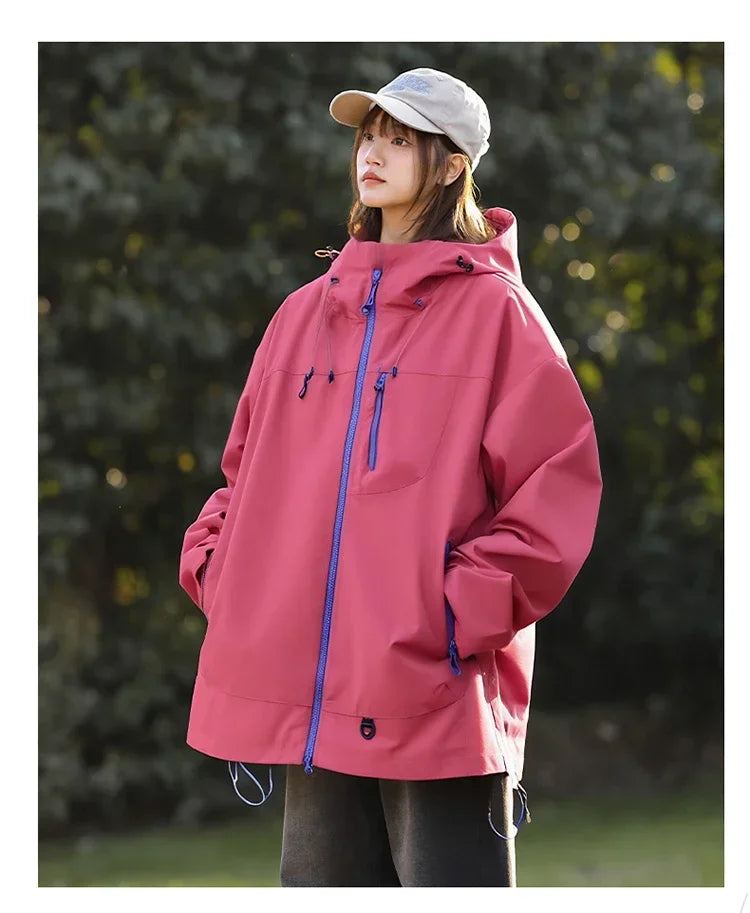 Outdoor Waterproof Hiking Jackets Woman Windbreaker Rain Coat Autumn New Fishing Camping Windproof Cycling Jacket Women Clothing
