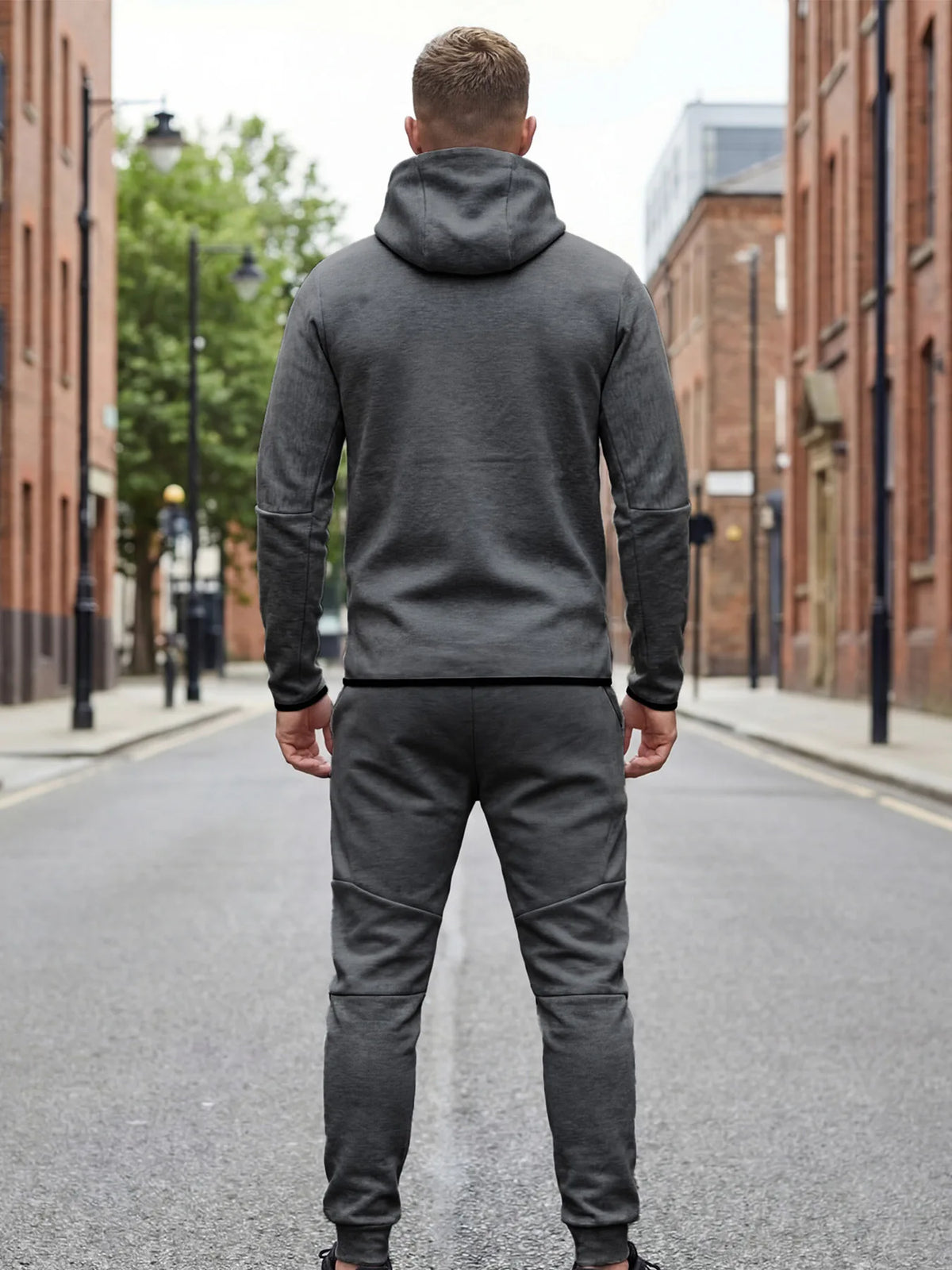 Men's Fleece-Lined Hoodie & Pants Set