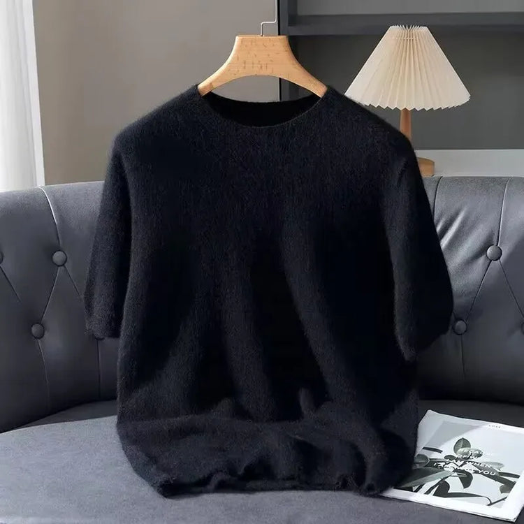Men's Short-Sleeve Knit Sweater