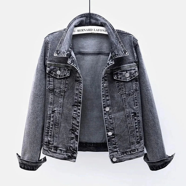 Slim Cropped Denim Jacket