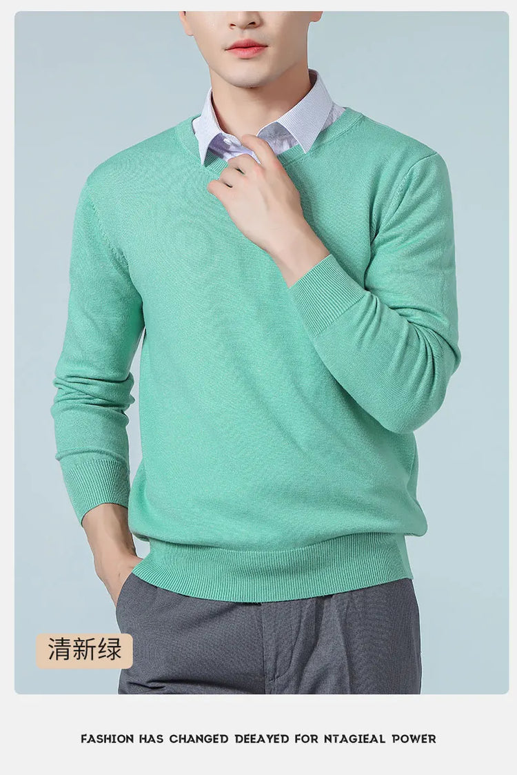 Men's V-Neck Knit Sweater