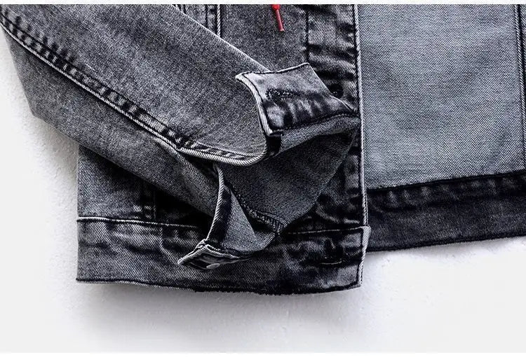 Slim Cropped Denim Jacket