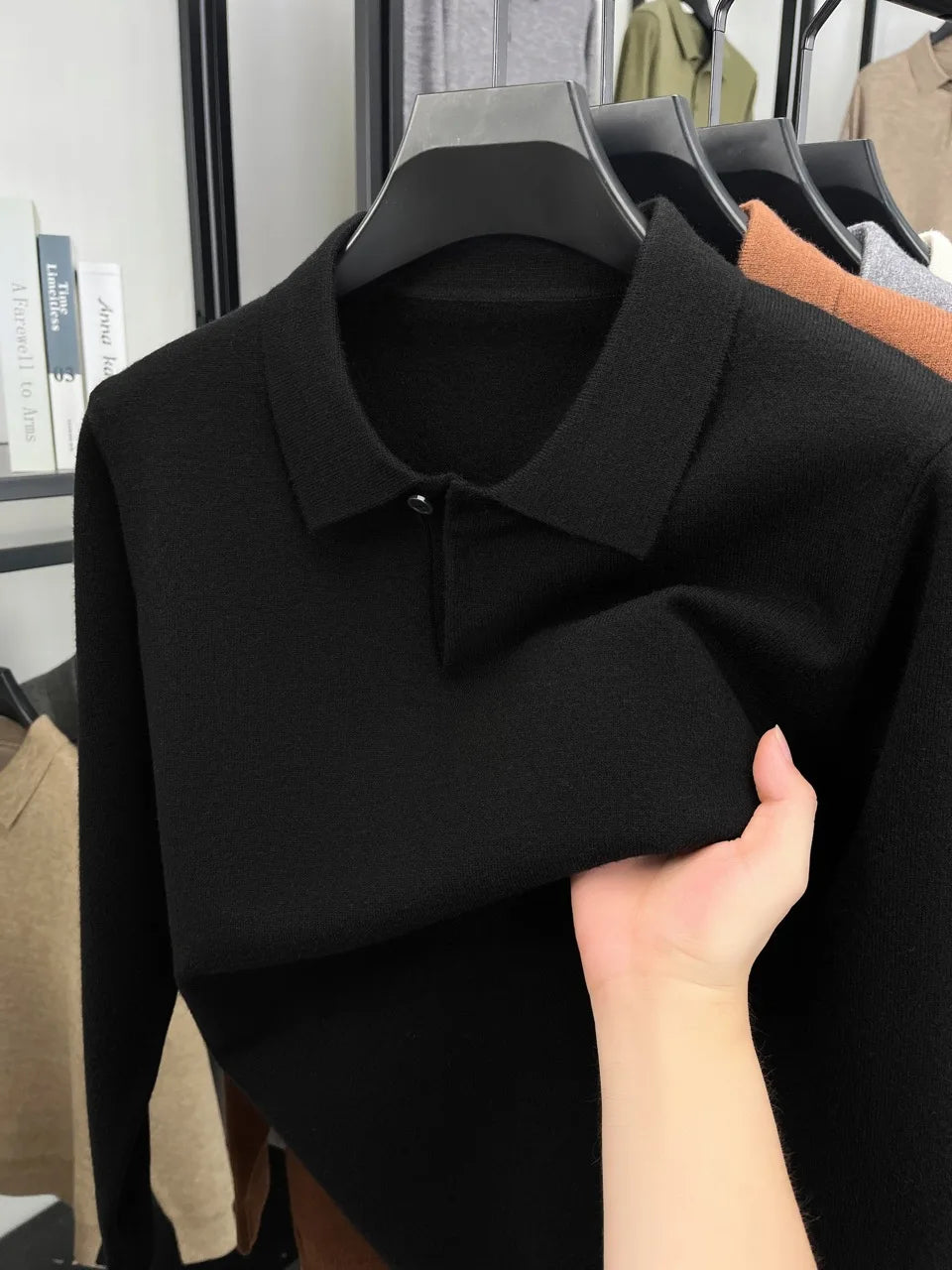 Men's Knit Polo Sweater
