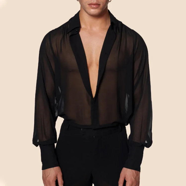 Men's Long-Sleeve Mesh Shirt