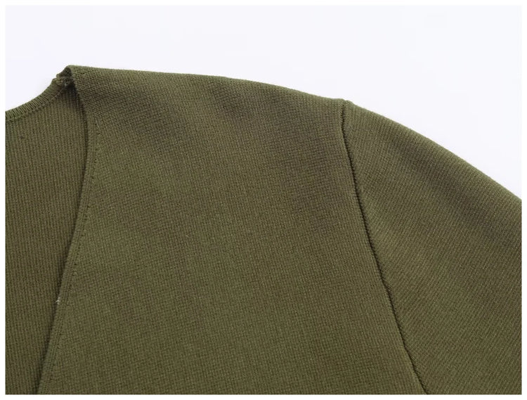 Tie-Waist V-Neck Knit Cardigan