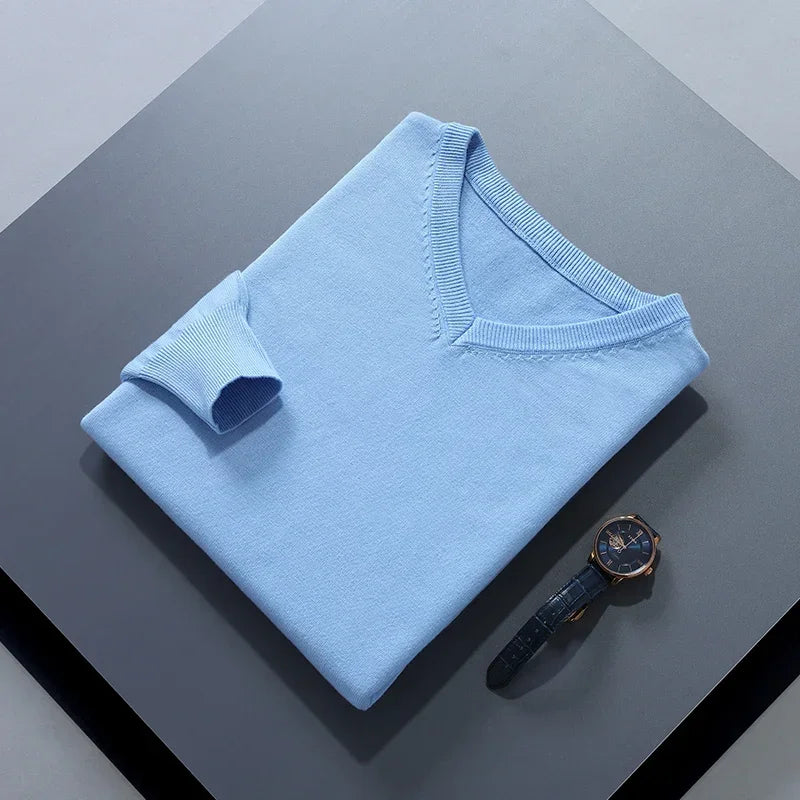 Men's V-Neck Knit Sweater