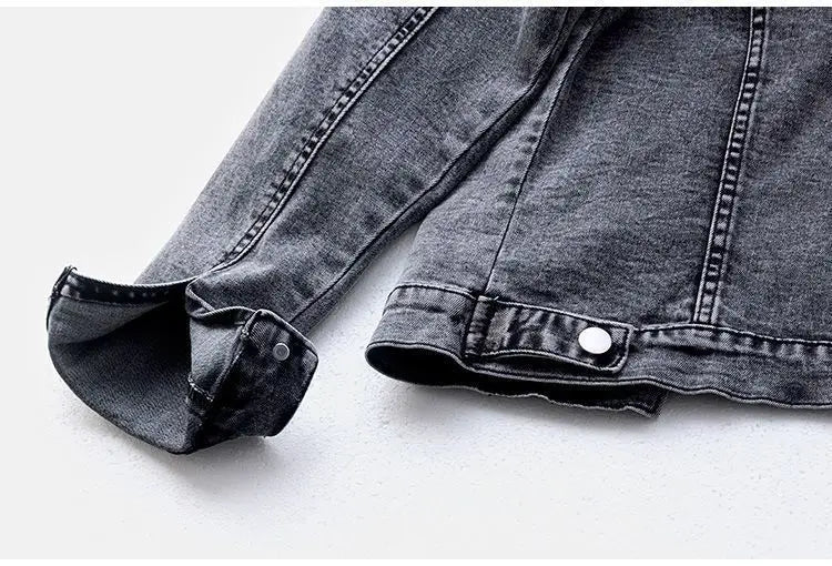 Slim Cropped Denim Jacket