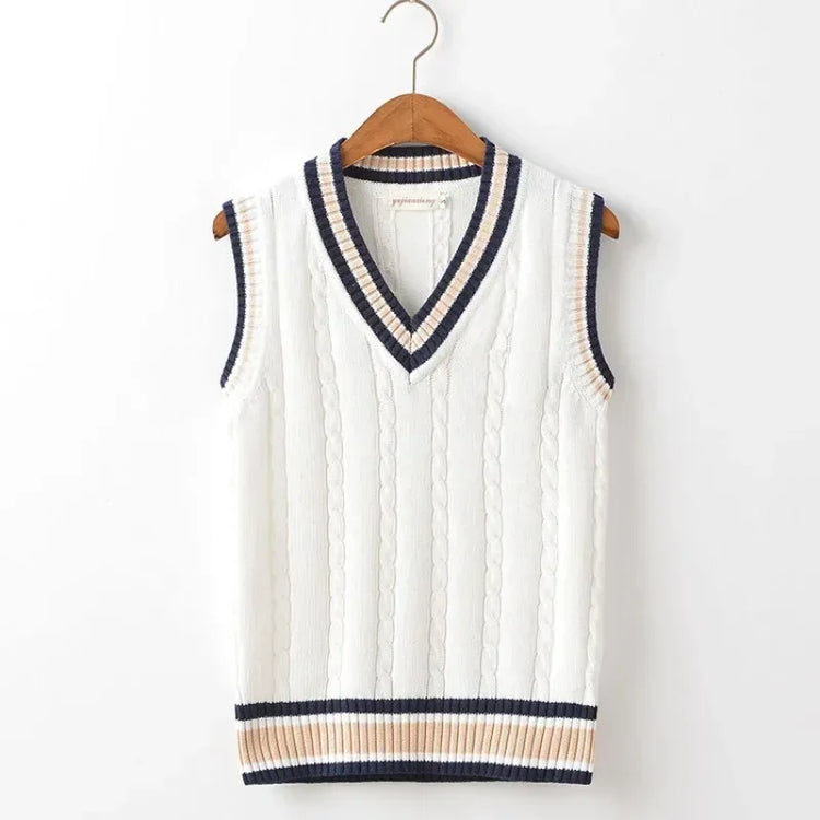 Men's Striped Knit Sweater Vest