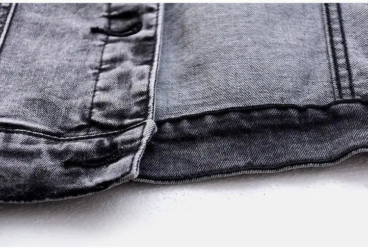 Slim Denim Moto Jacket
