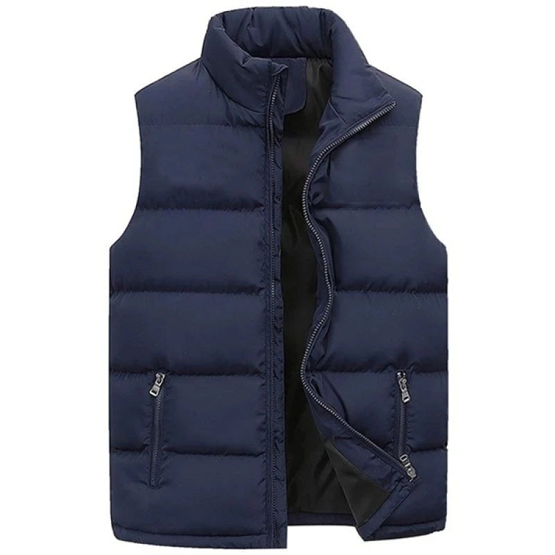 Men's Stand-Collar Vest Jacket