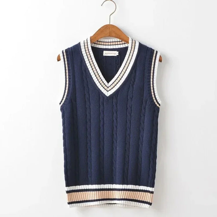 Men's Striped Knit Sweater Vest