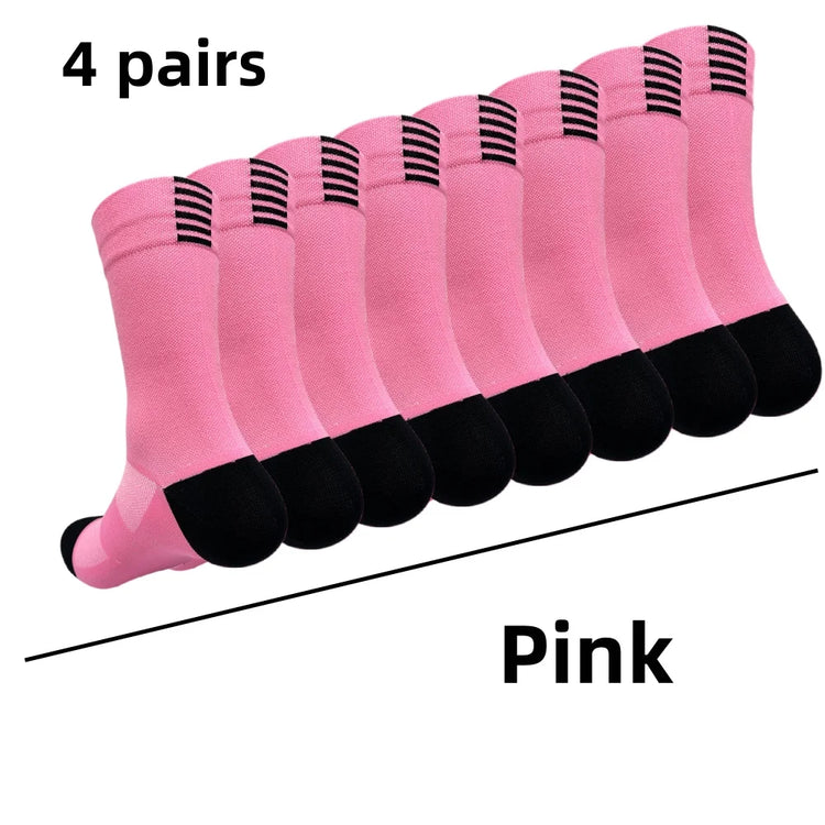 Quick-Dry Cycling Socks, 4 Pairs