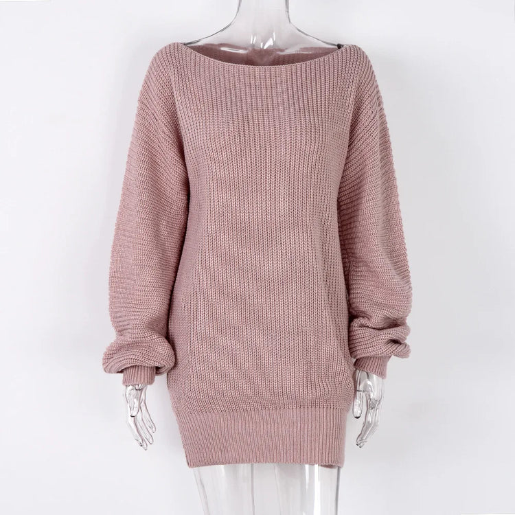 Loose Knit Sweater Mini Dress