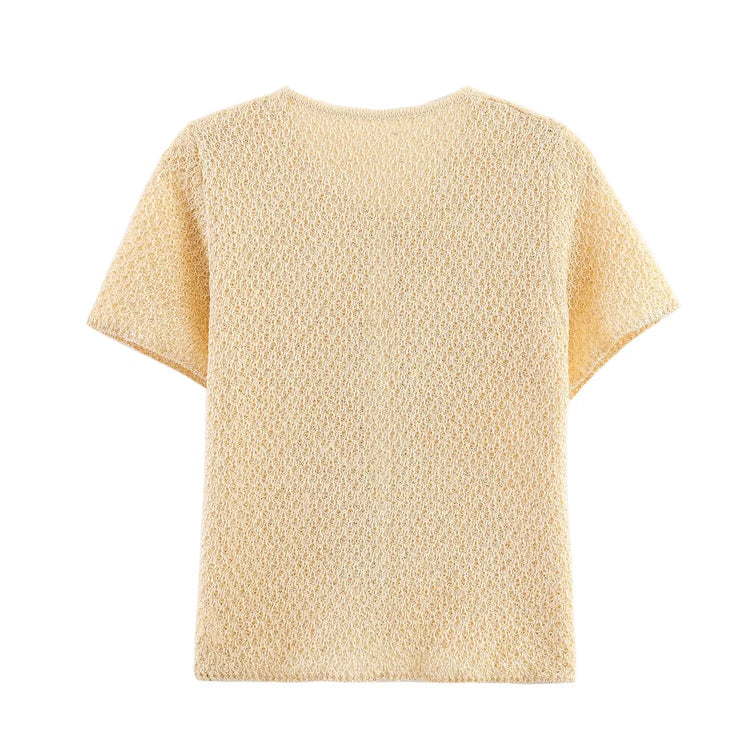 Pearl-Trim Knit Sweater Vest