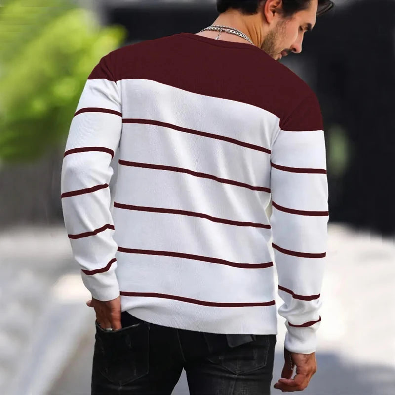 Men's Striped Crewneck Sweater