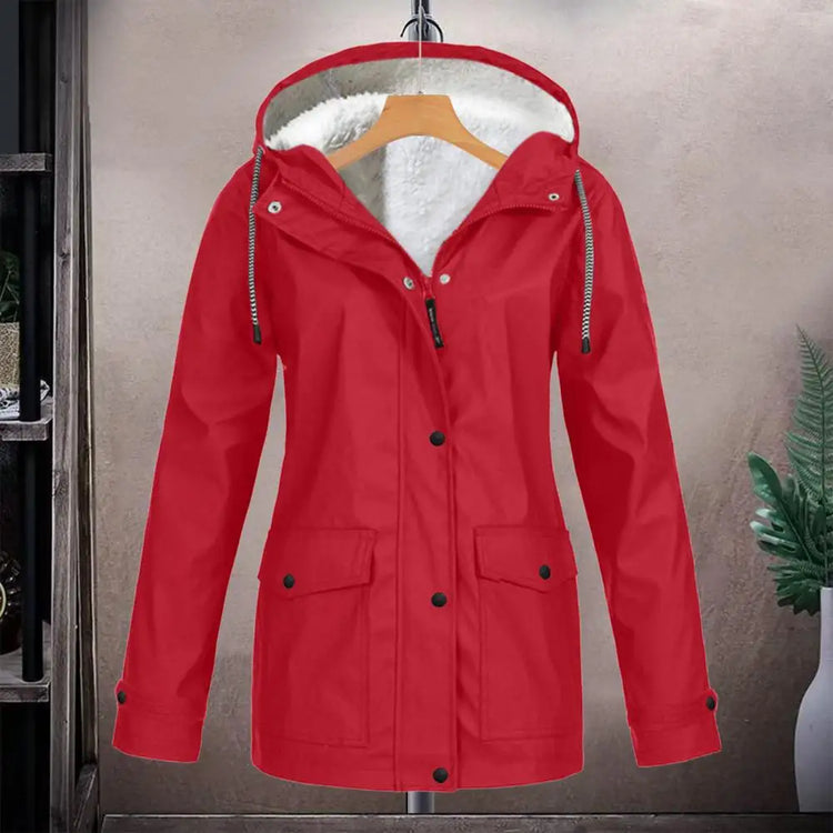 Fleece-Lined Hooded Parka Coat
