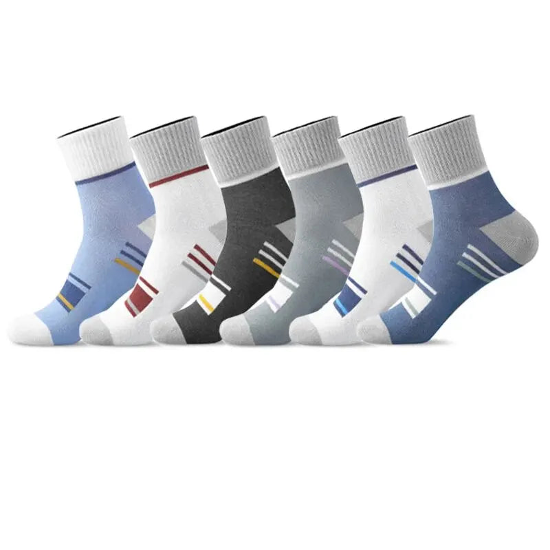 Men's Mid-Calf Sports Socks, 5 Pairs