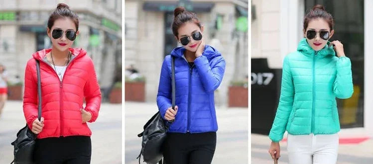 Cropped Hooded Puffer Jacket