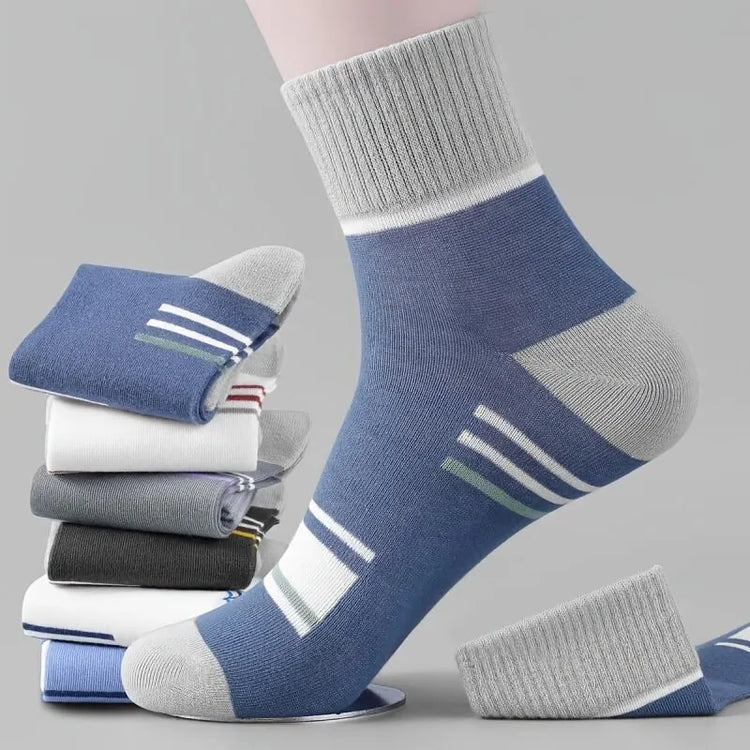 Men's Mid-Calf Sports Socks, 5 Pairs