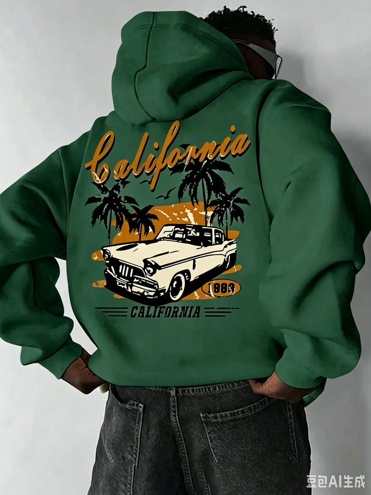 Men's Palm Tree Hooded Sweater
