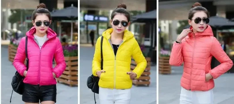Cropped Hooded Puffer Jacket