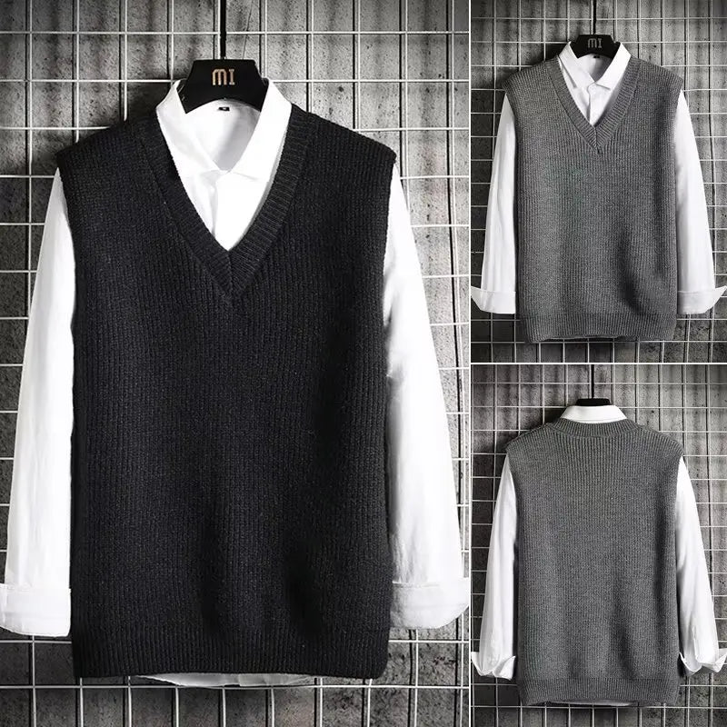 Men's V-Neck Knit Sweater Vest