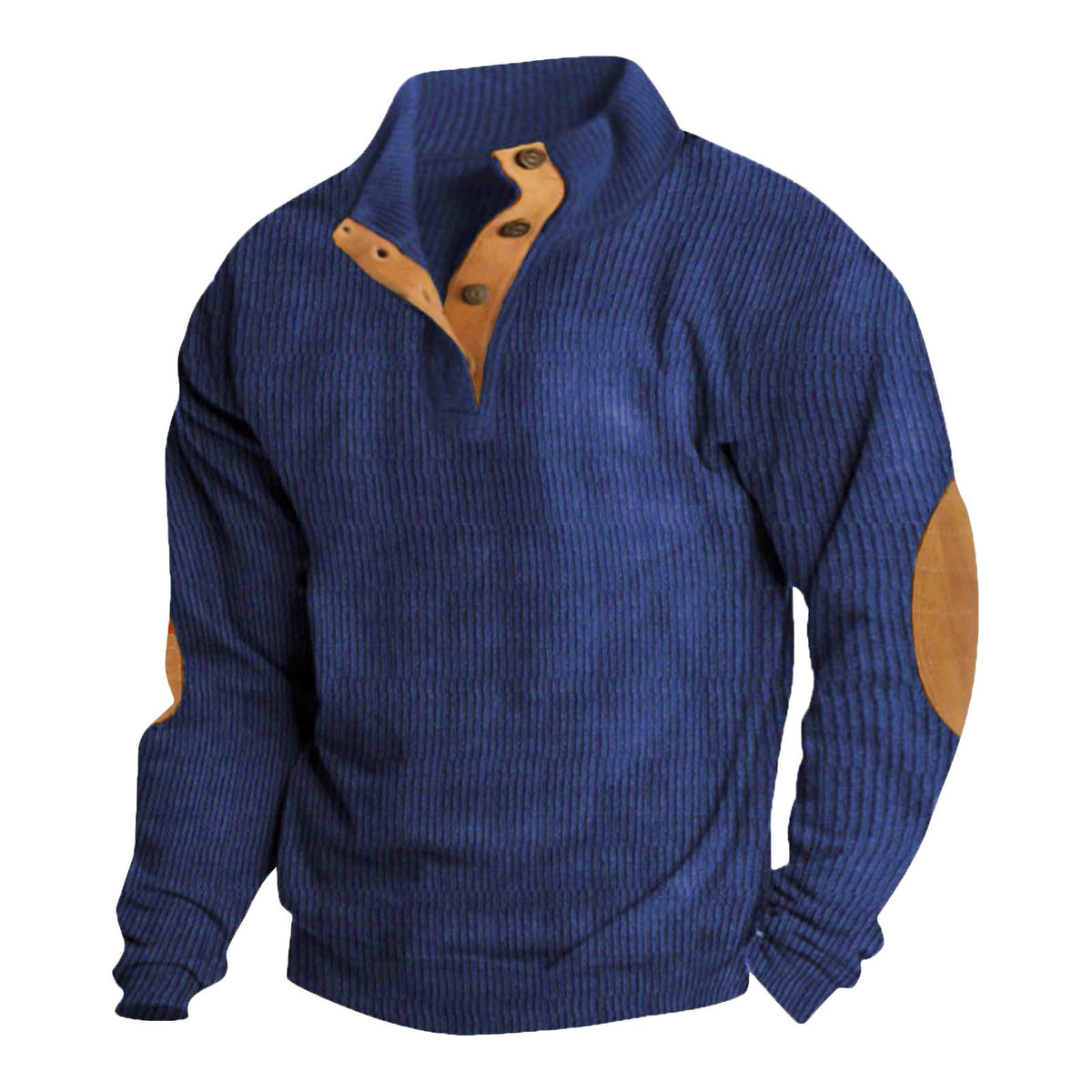 Men's Stand-Collar Pullover Sweater