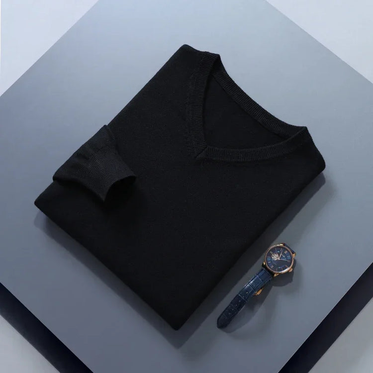 Men's V-Neck Knit Sweater