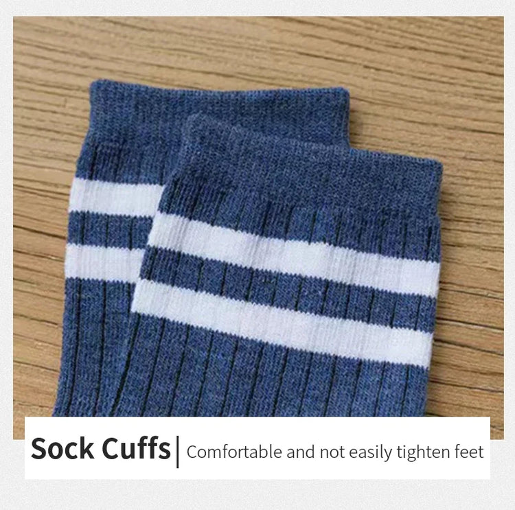 Men's Vintage Athletic Socks, 5 Pairs