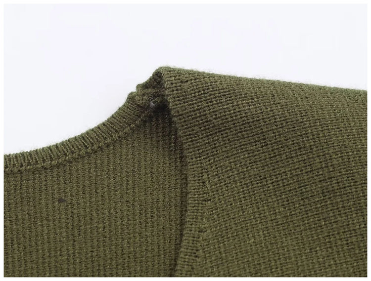 Tie-Waist V-Neck Knit Cardigan