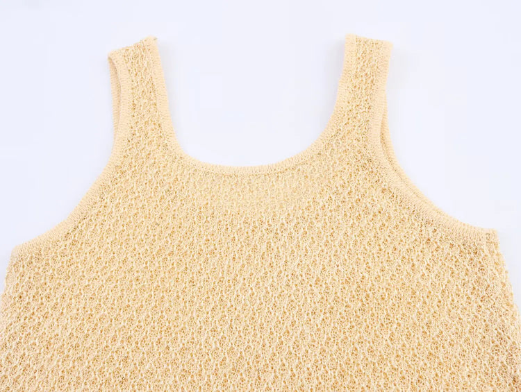 Pearl-Trim Knit Sweater Vest