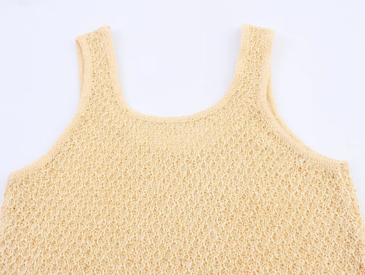 Pearl-Trim Knit Sweater Vest