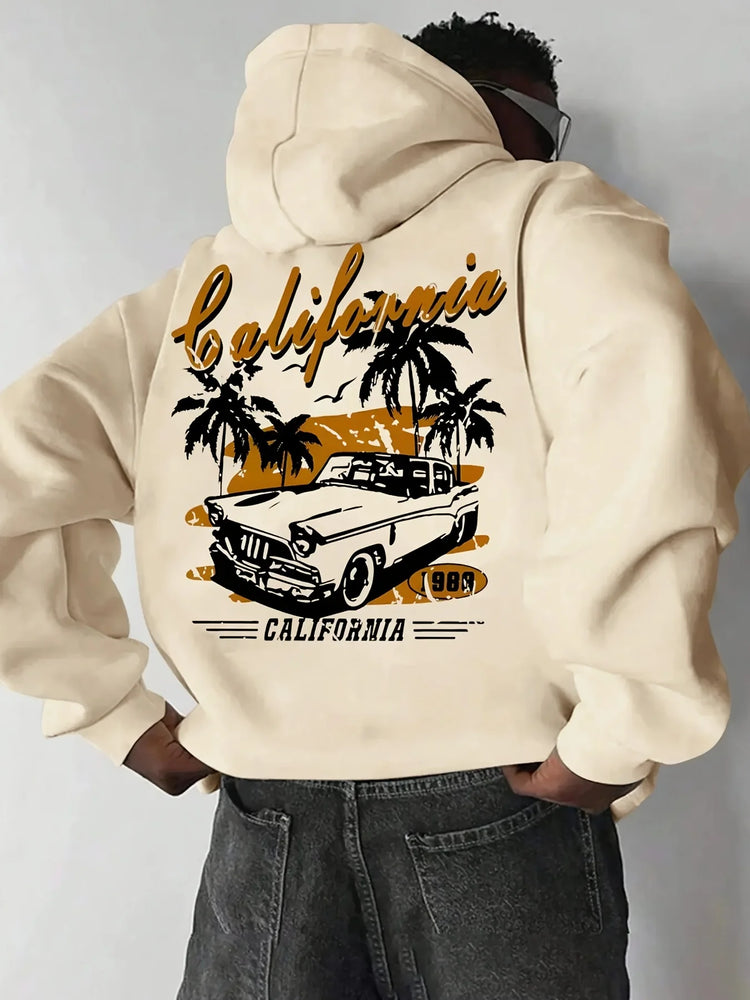 Men's Palm Tree Hooded Sweater