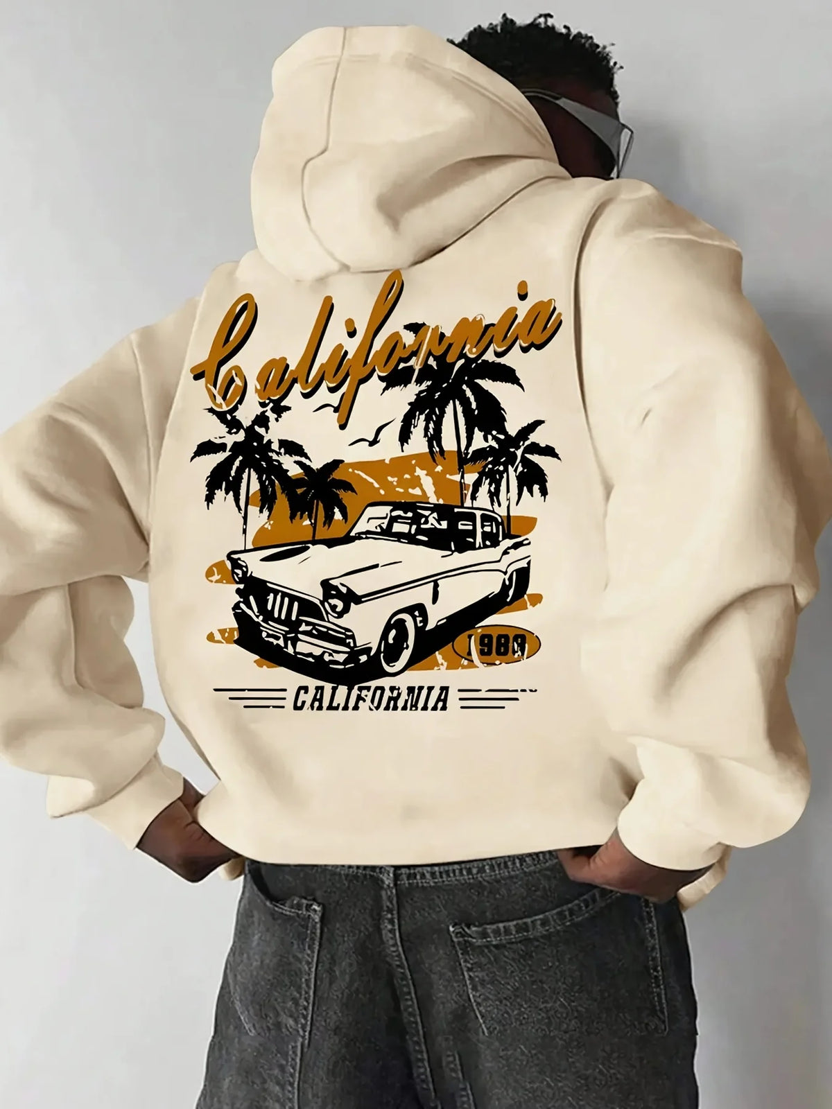 Men's Palm Tree Hooded Sweater