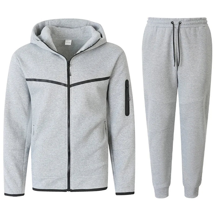 Men's Fleece-Lined Hoodie & Pants Set