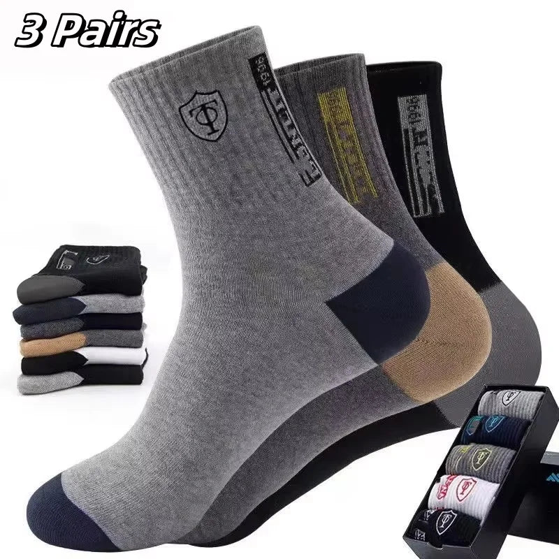 Men's Mid-Calf Sports Socks, 5 Pairs