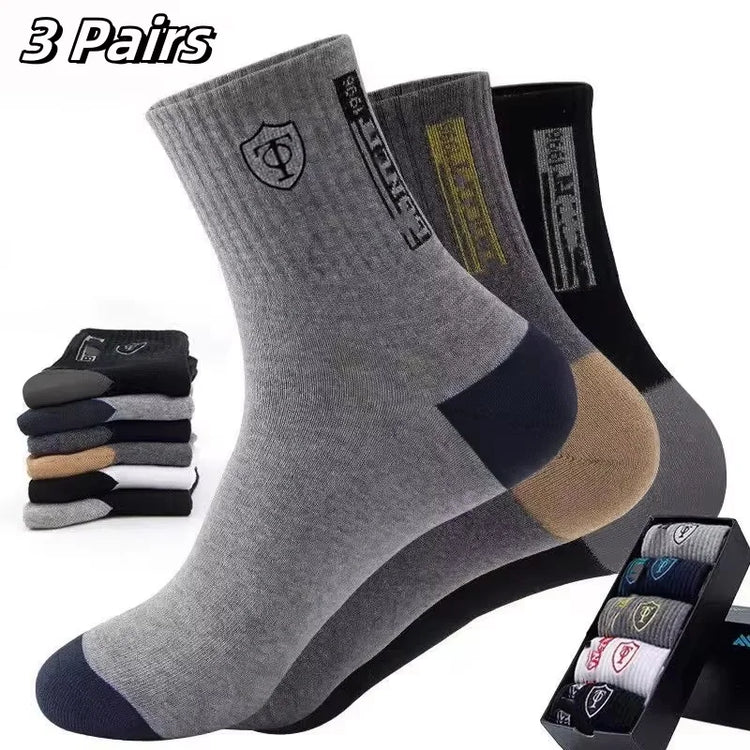Men's Mid-Calf Sports Socks, 5 Pairs