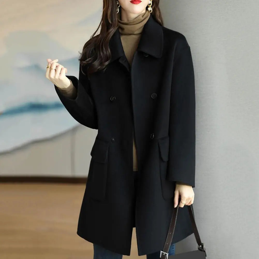 Single-Breasted Lapel Coat