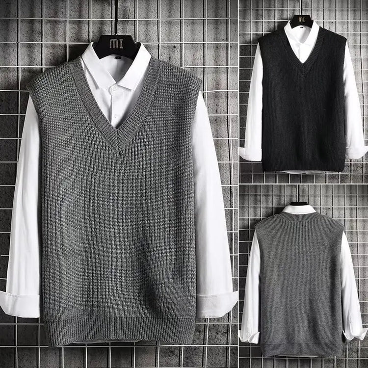 Men's V-Neck Knit Sweater Vest