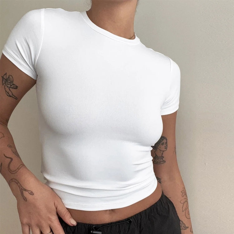 Slim Knit Crewneck T-Shirt