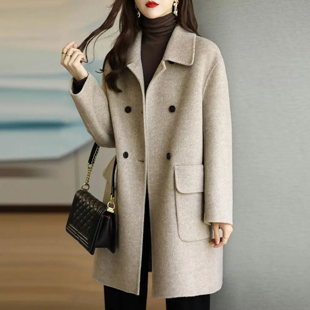 Single-Breasted Lapel Coat