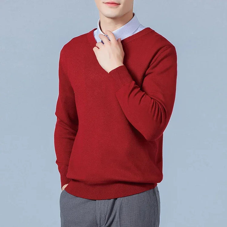 Men's V-Neck Knit Sweater