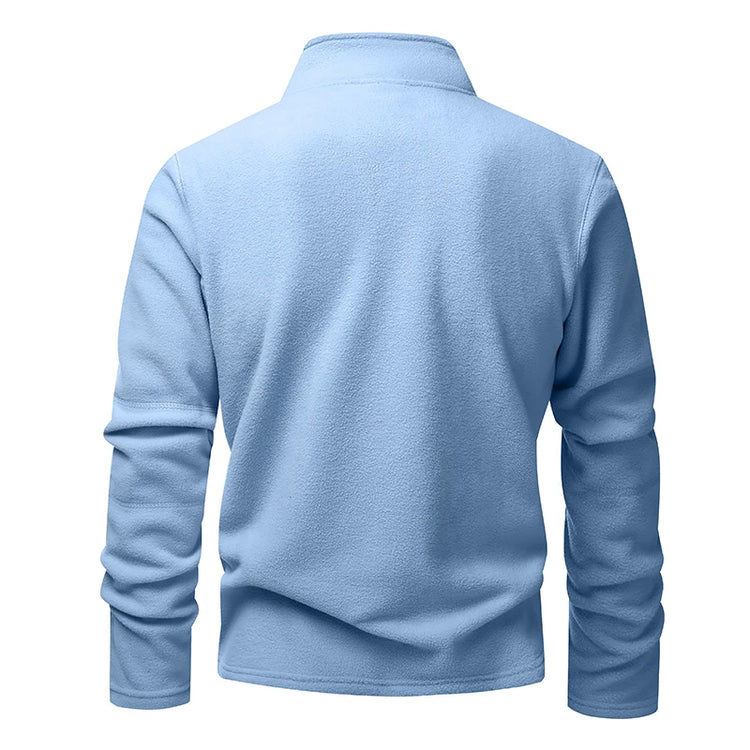 Men's Zip-Neck Fleece Hoodie Sweatshirt