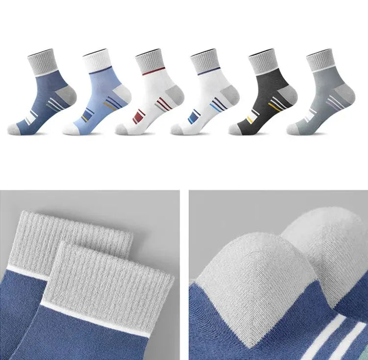 Men's Mid-Calf Sports Socks, 5 Pairs