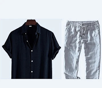 Men's Casual Top & Pants Set