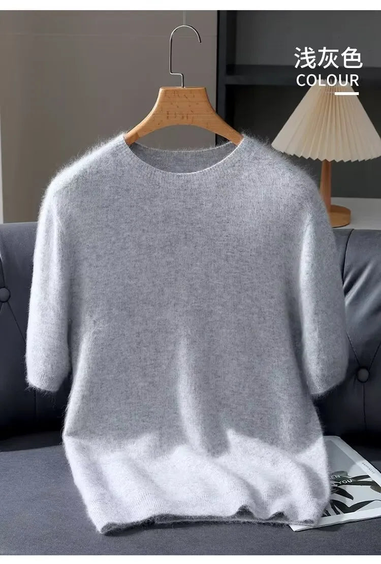 Men's Short-Sleeve Knit Sweater