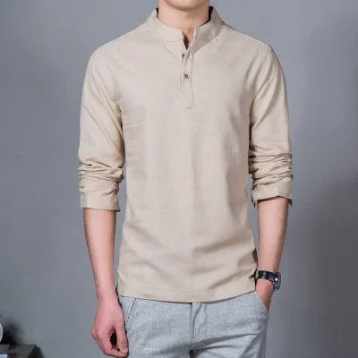Men's Slim Stand-Collar Shirt