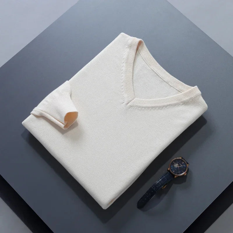 Men's V-Neck Knit Sweater