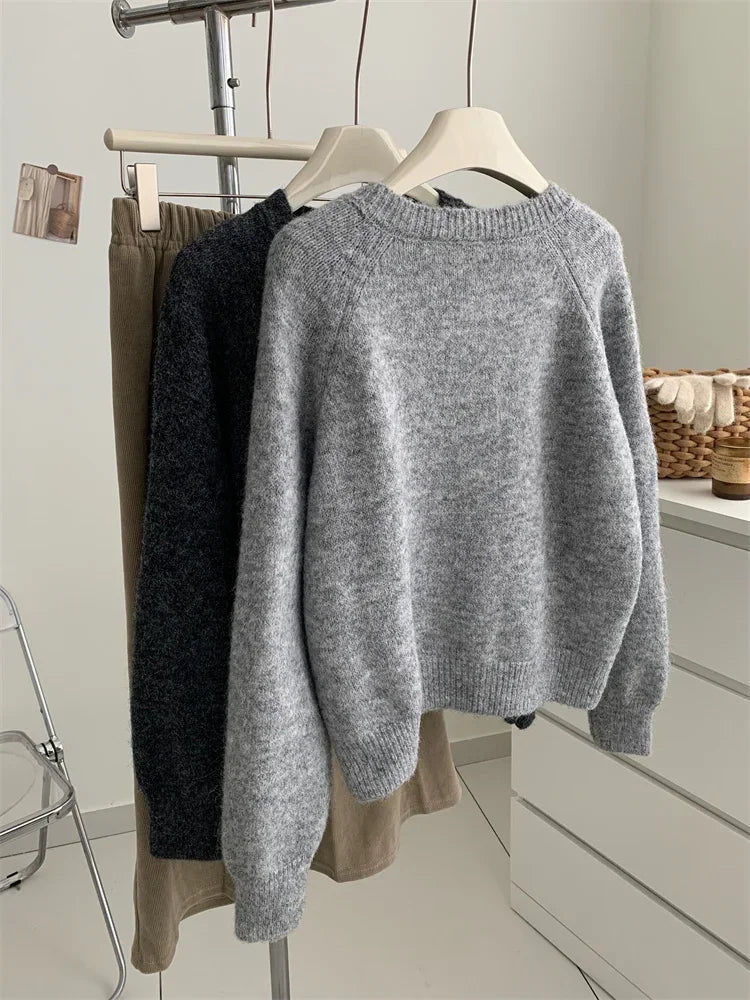 Heart-Buckle Knit Cardigan