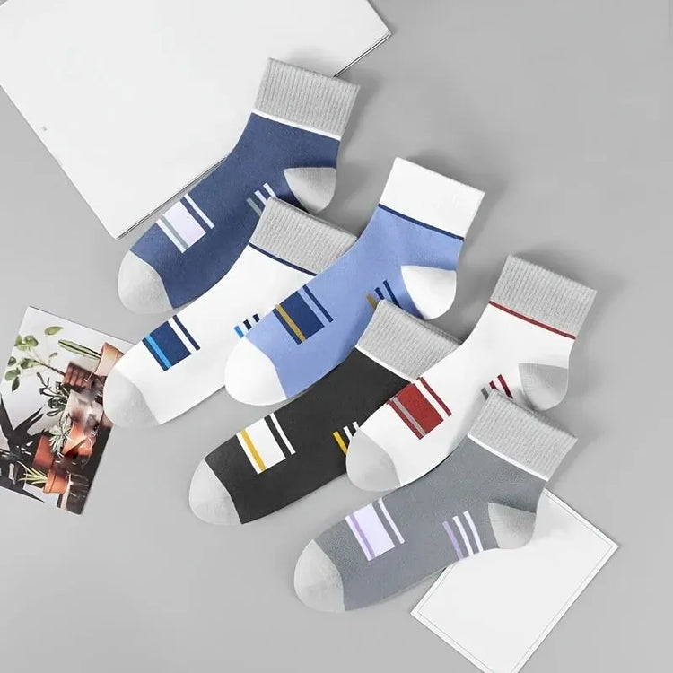 Men's Mid-Calf Sports Socks, 5 Pairs